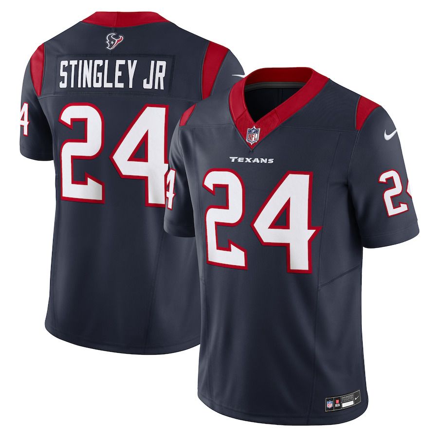 Men Houston Texans 24 Derek Stingley Jr. Nike Navy Vapor F.U.S.E. Limited NFL Jersey